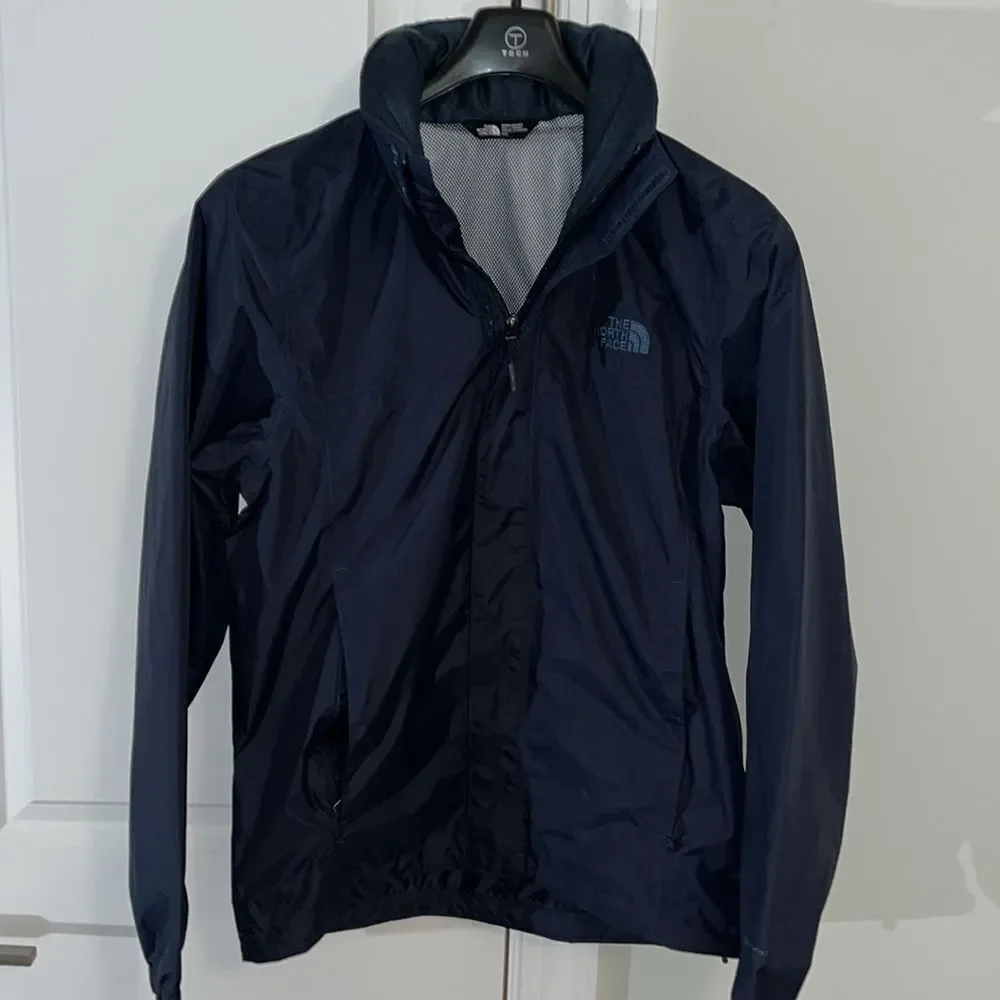 The North Face Men’s Dryvent Waterproof Hooded City Rain Parka Jacket Blue S/XL
